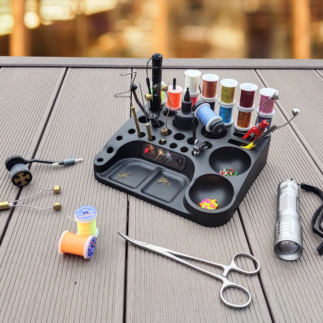 BTI-09E-6255 ABS Fly Tying Tool Caddy Desktop Organizer