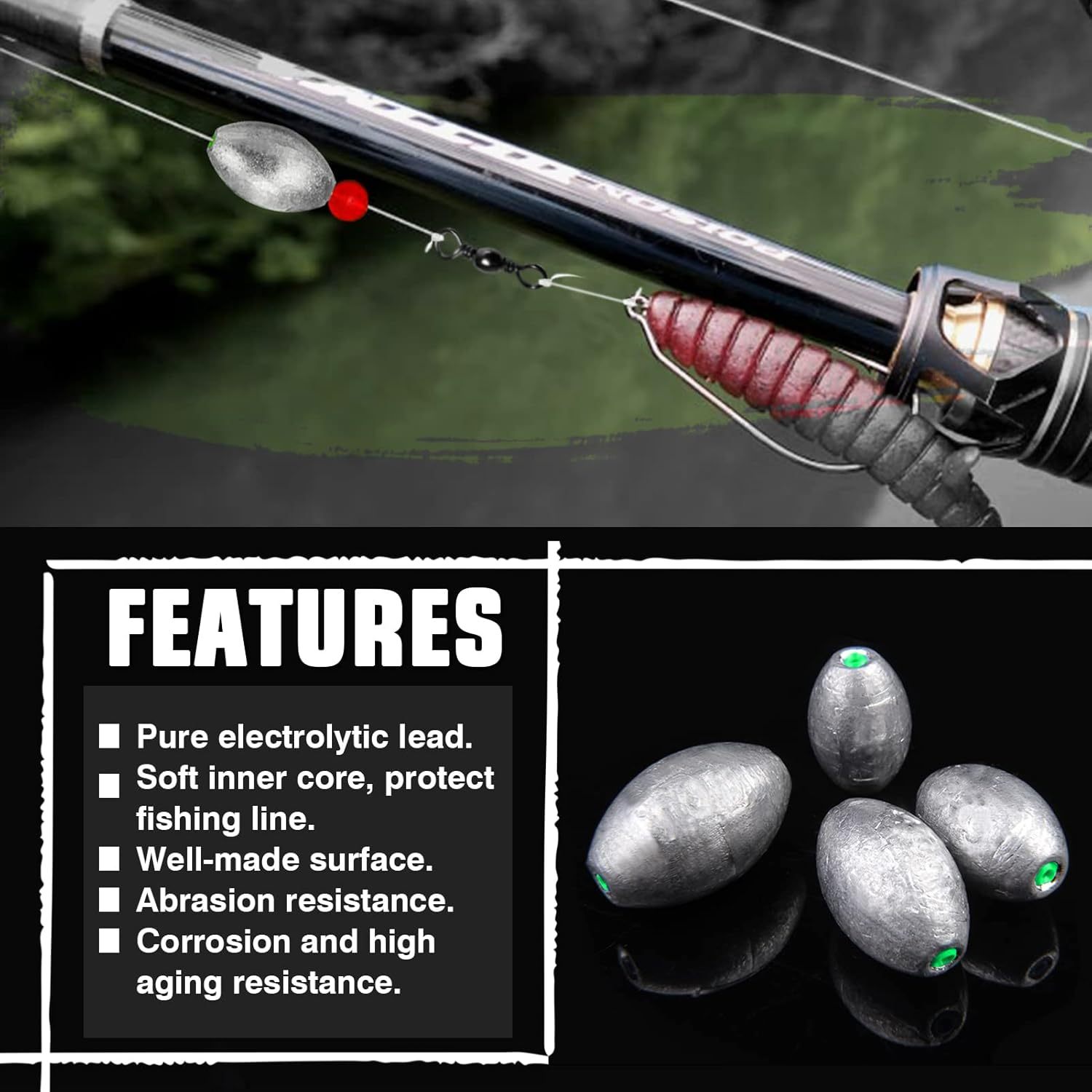 BTI-08B-405 Egg Lead sinker
