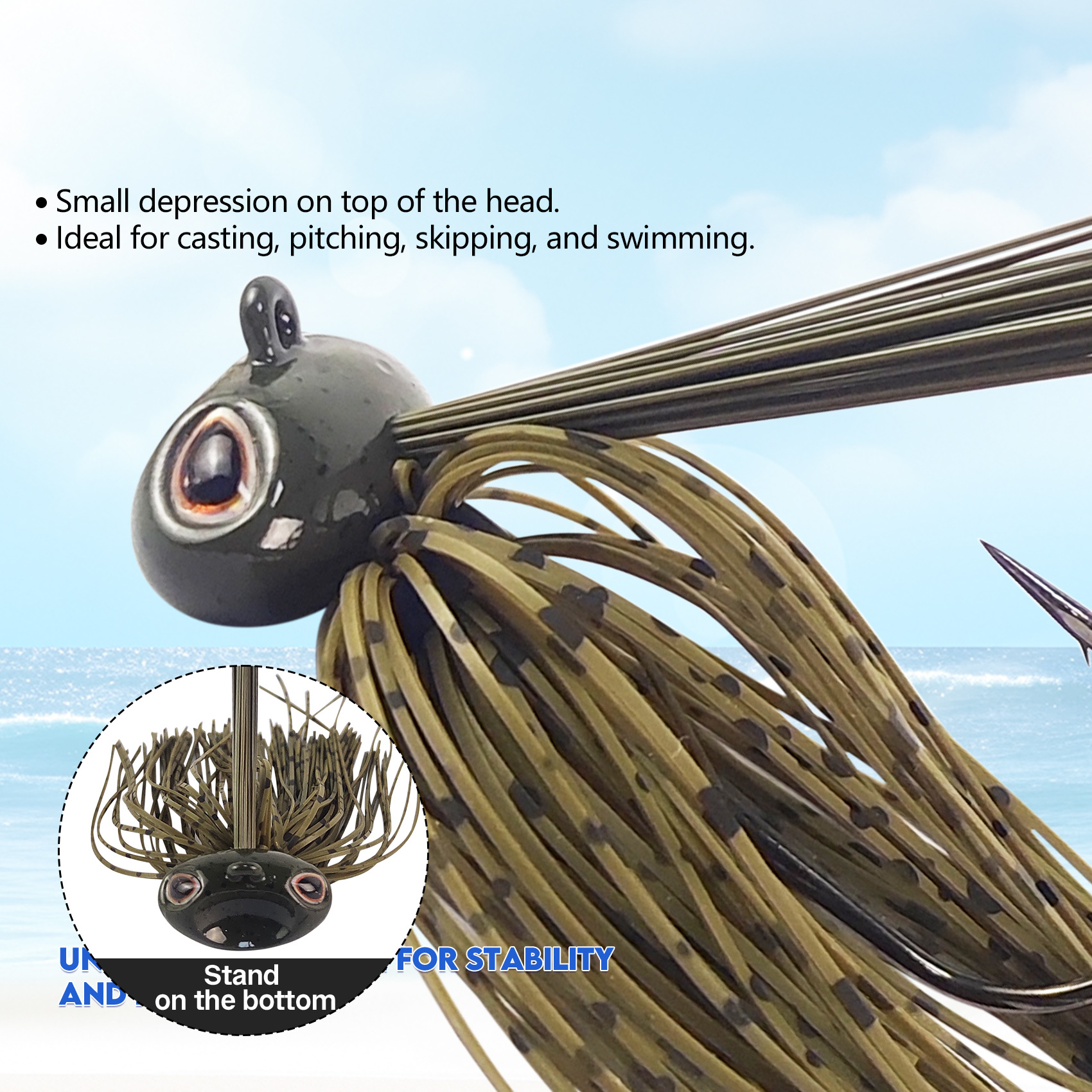 BTI-08B-404 Swim Jigs for Bass Fishing