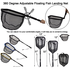 03B-FNT&FNF 360 Degree Adjustable Floating Fish Landing Net
