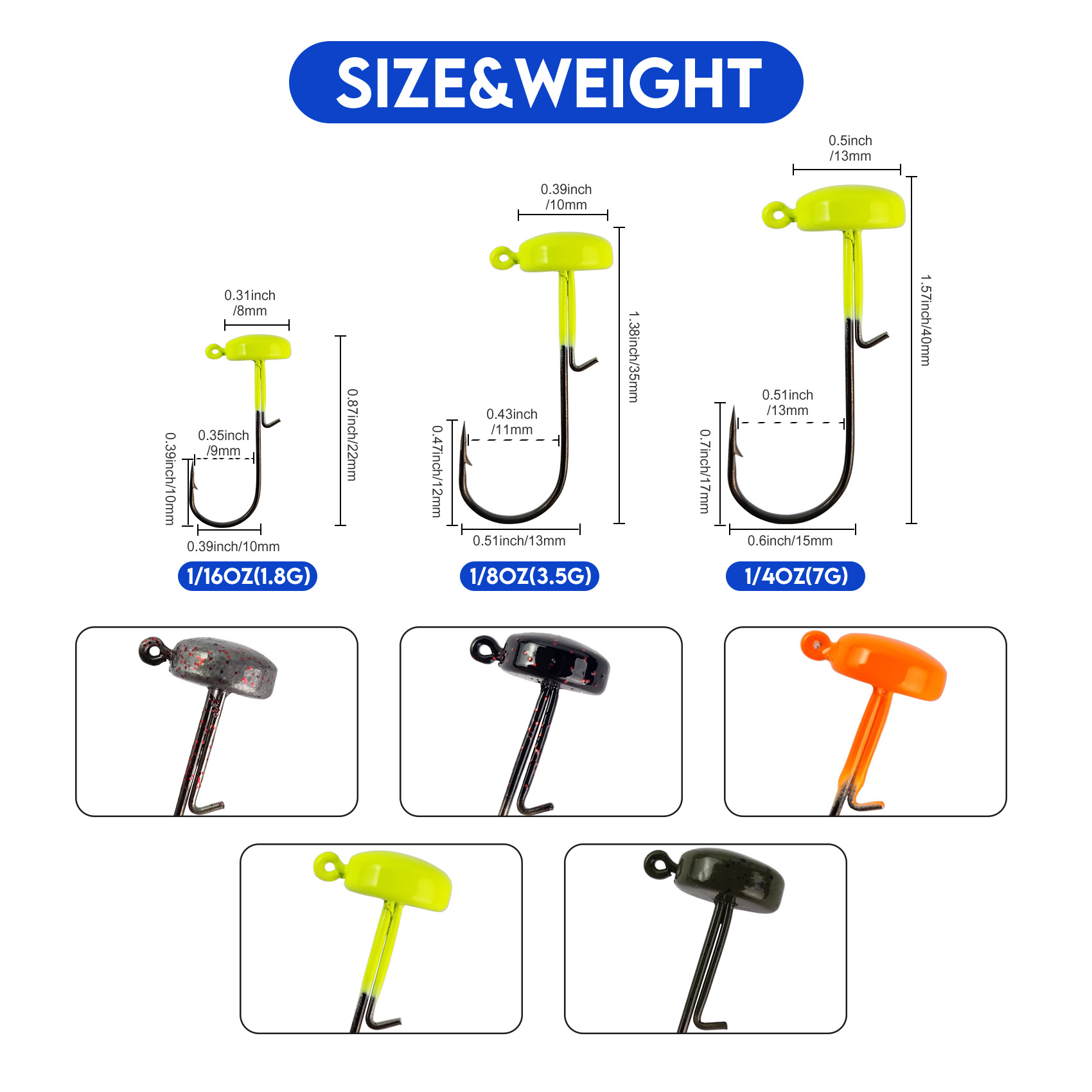 BTI-08B-406 Ned Rig Jig Heads