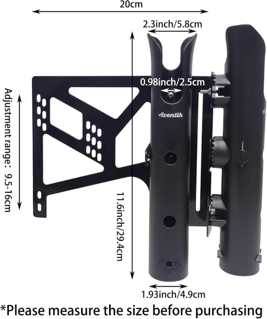 BTI-09E-3201 Fishing Rod Holder for Bike Hold 2 Rods