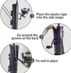 BTI-09E-3201 Fishing Rod Holder for Bike Hold 2 Rods