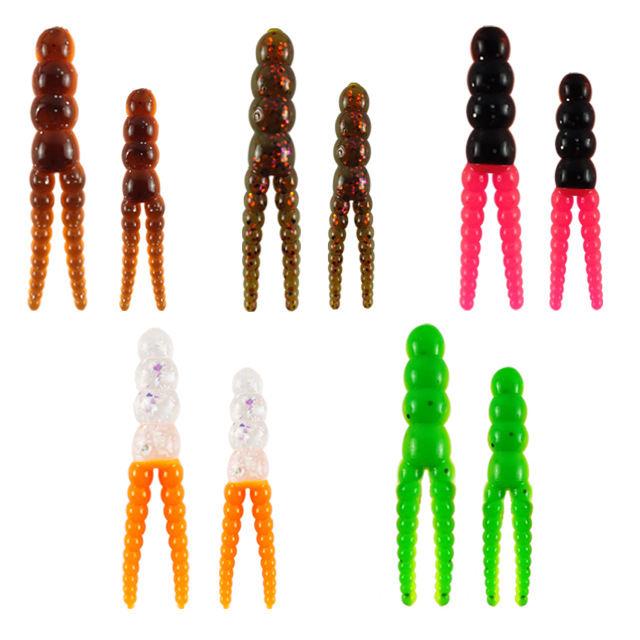 BTI-05D-RC083 Crappie soft Lures with split tail