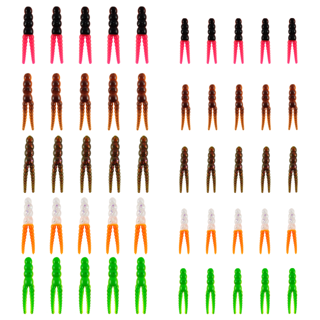 BTI-05D-RC083 Crappie soft Lures with split tail