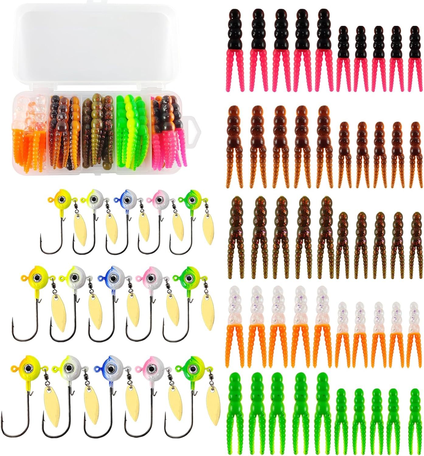 BTI-05D-RC082 Crappie Jigs and Lures Kit (With spinners)
