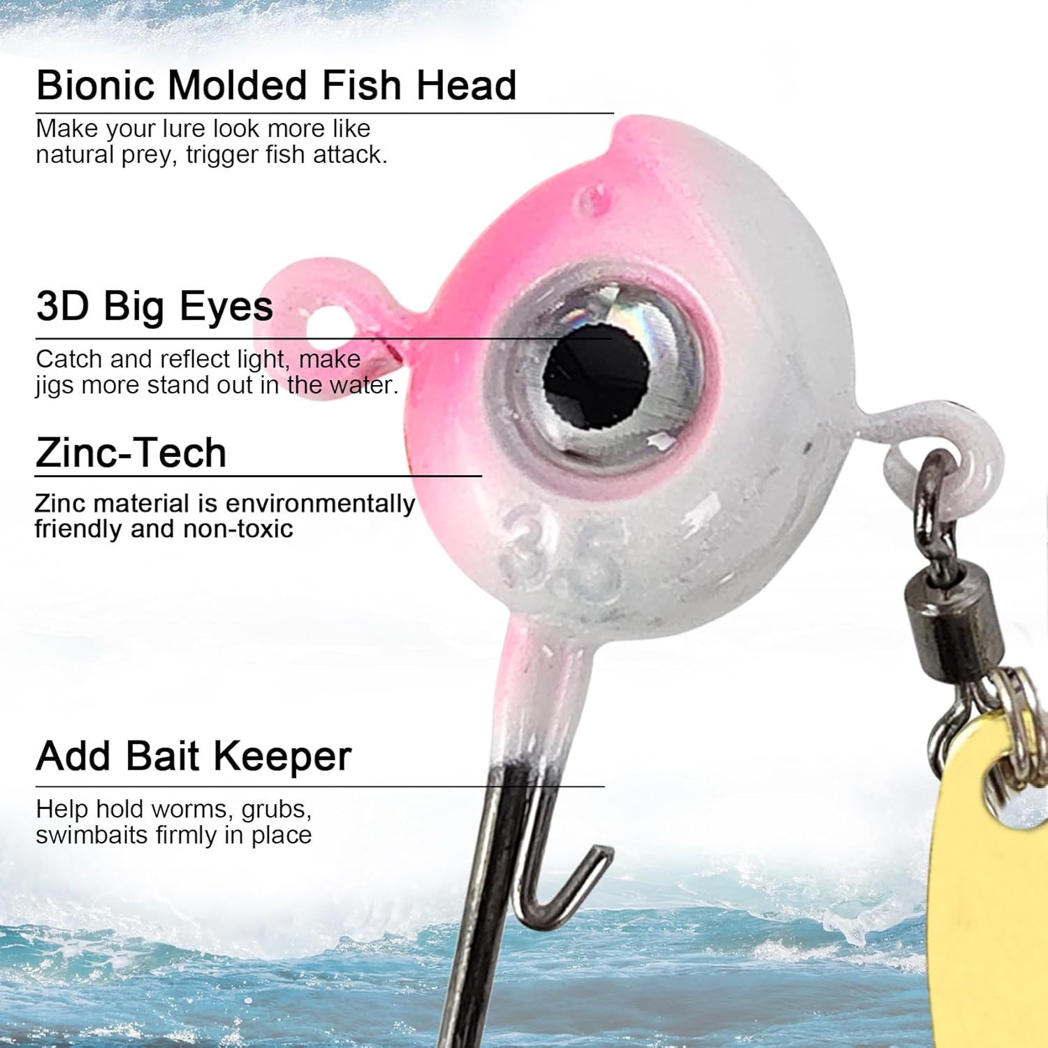BTI-05D-RC082 Crappie Jigs and Lures Kit (With spinners)