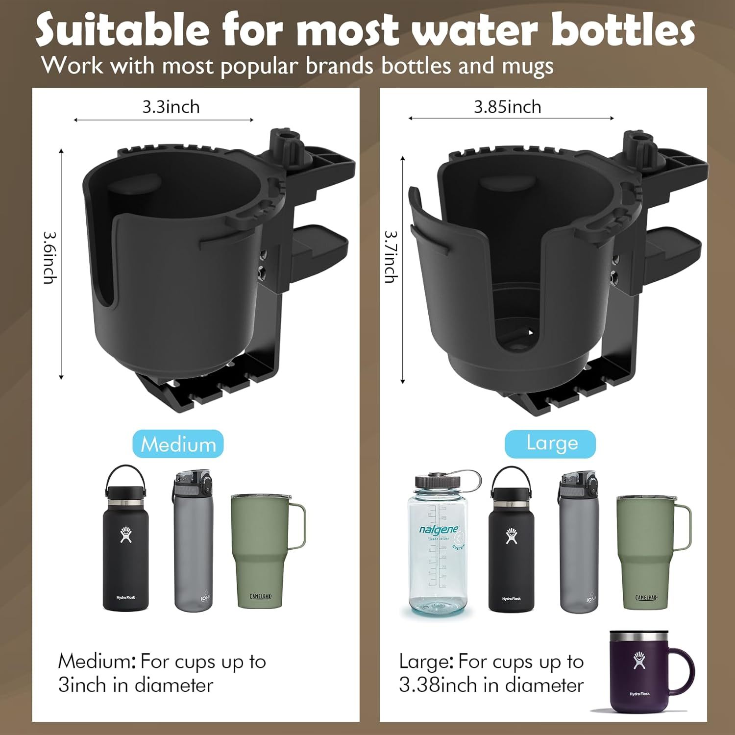 BTI-31A-3000 Multi-Angle Adjustable Cup Holder with Deskside clamp