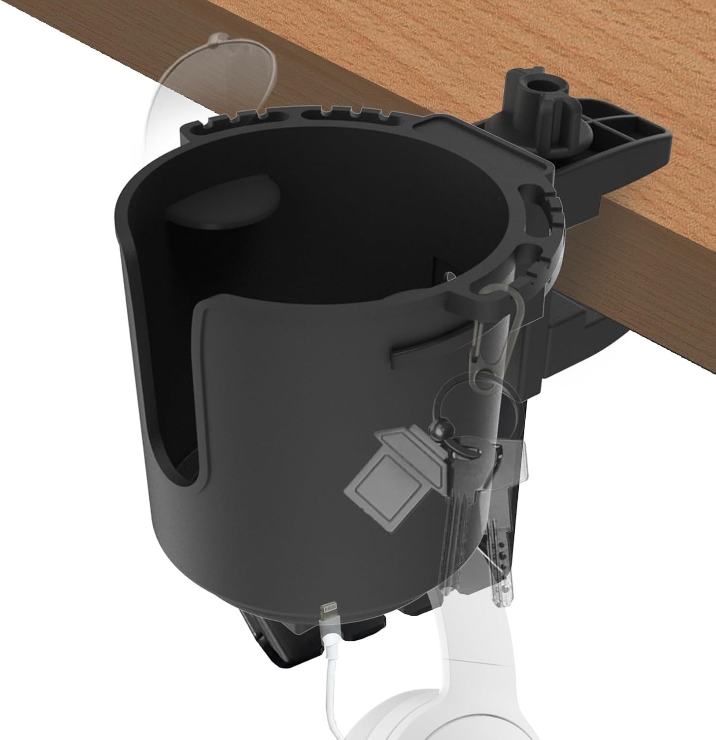 BTI-31A-3000 Multi-Angle Adjustable Cup Holder with Deskside clamp