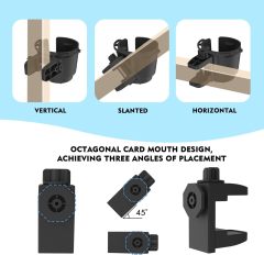 BTI-31A-3000 Multi-Angle Adjustable Cup Holder with Deskside clamp