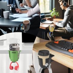 BTI-31A-3000 Multi-Angle Adjustable Cup Holder with Deskside clamp