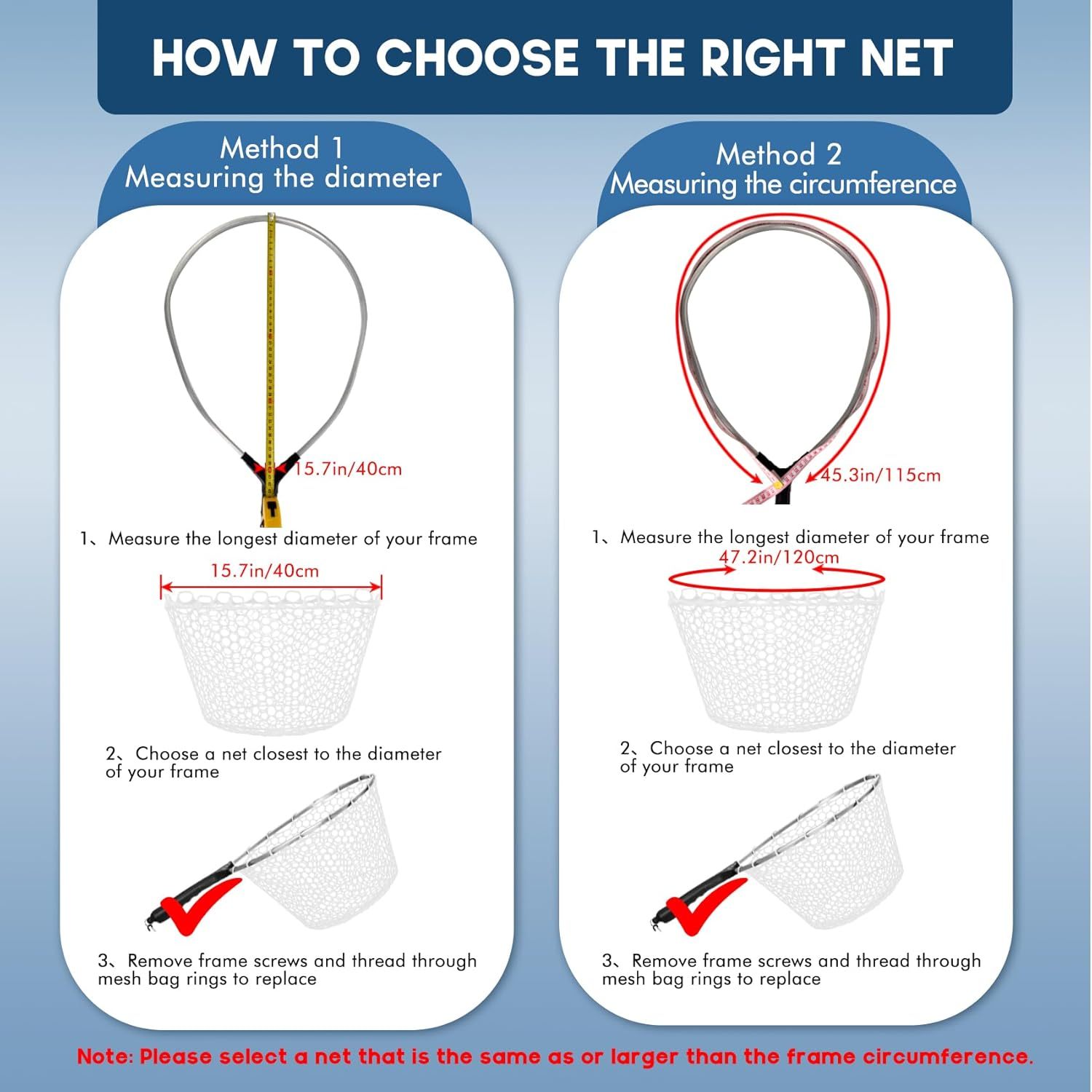 Rubber net replacement repair kit