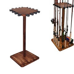 BTI-09E-3156 Wooden Square Rod Rack to Hold 16pcs Rods
