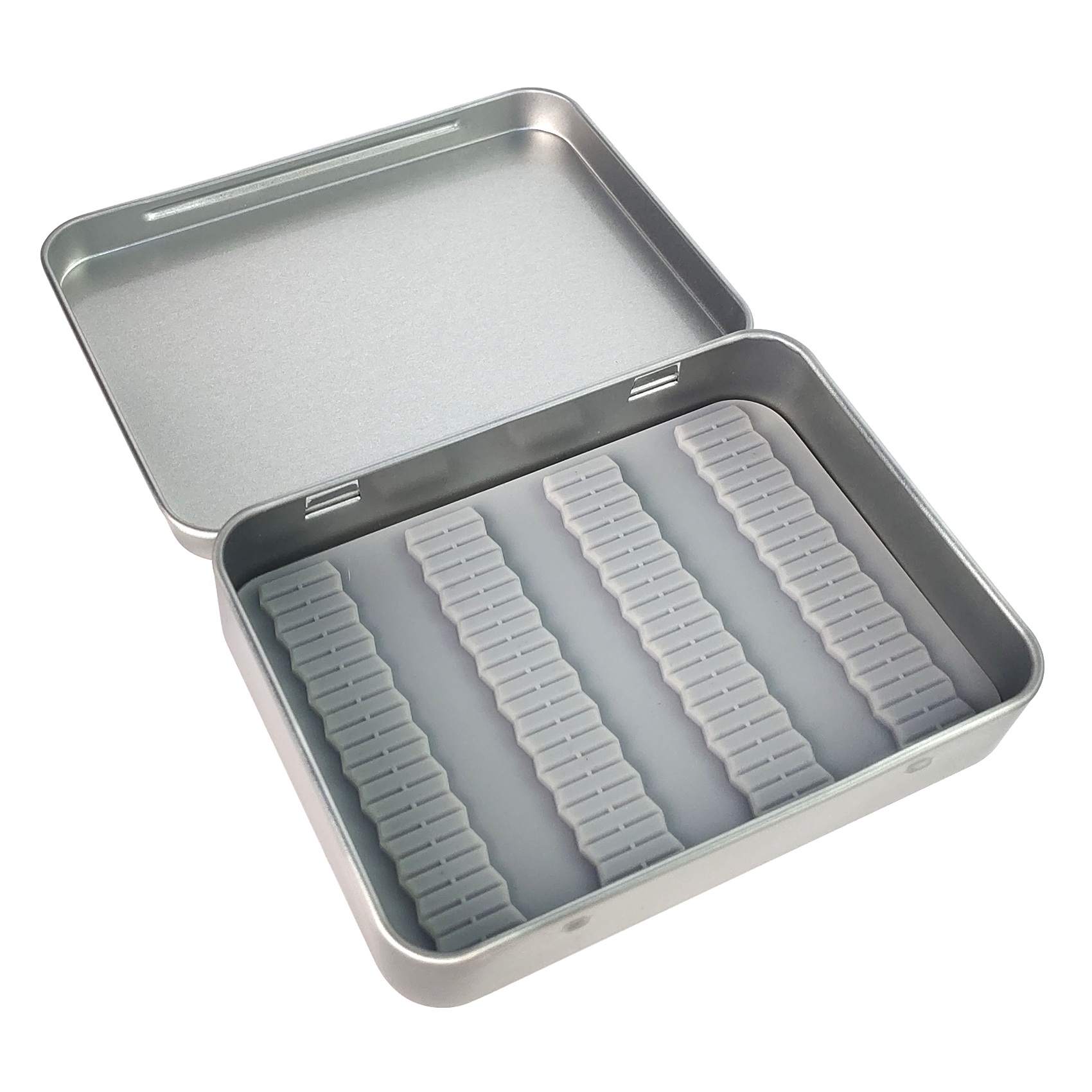 BTI-09B-2200 Tin Fly Box with Silicone Insert