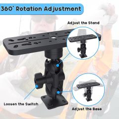 BTI-14A-5000 Rectangular fish finder plate + 1.5 inch ball head + base