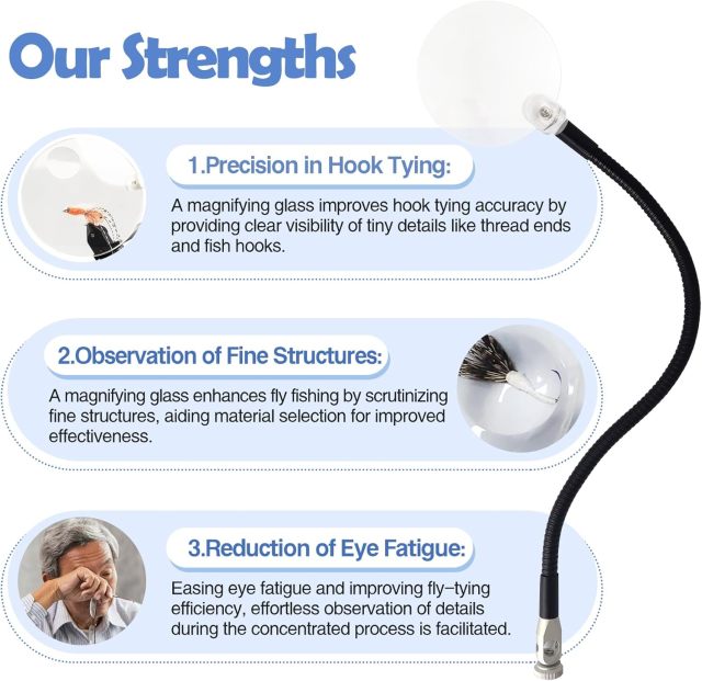 BTI-09E-6320 Magnifying Glass for Fly Tying