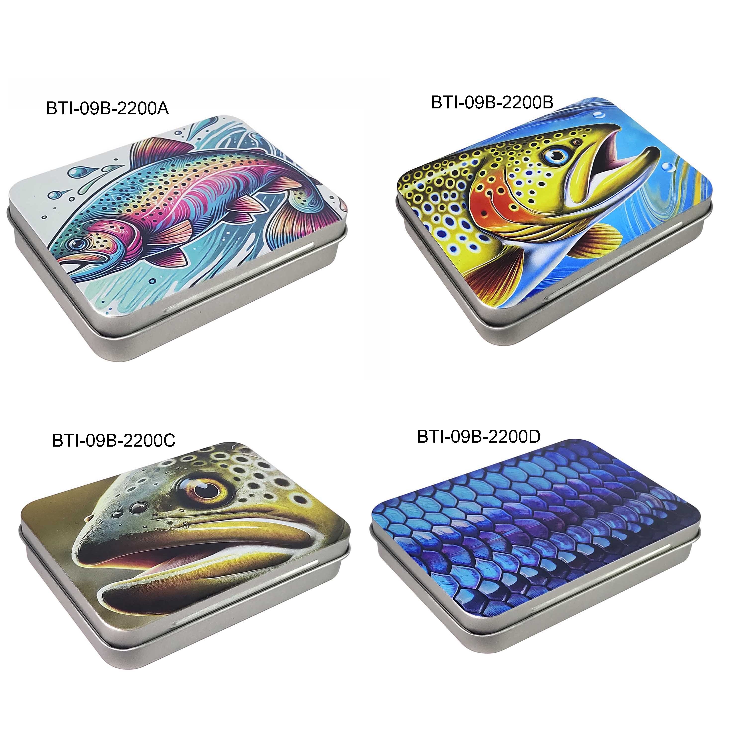 BTI-09B-2200 Tin Fly Box with Silicone Insert