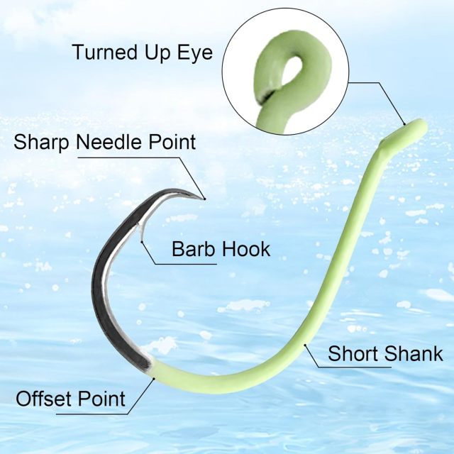 BTI-06B-7385 Sports Circle Hooks Glow in Dark