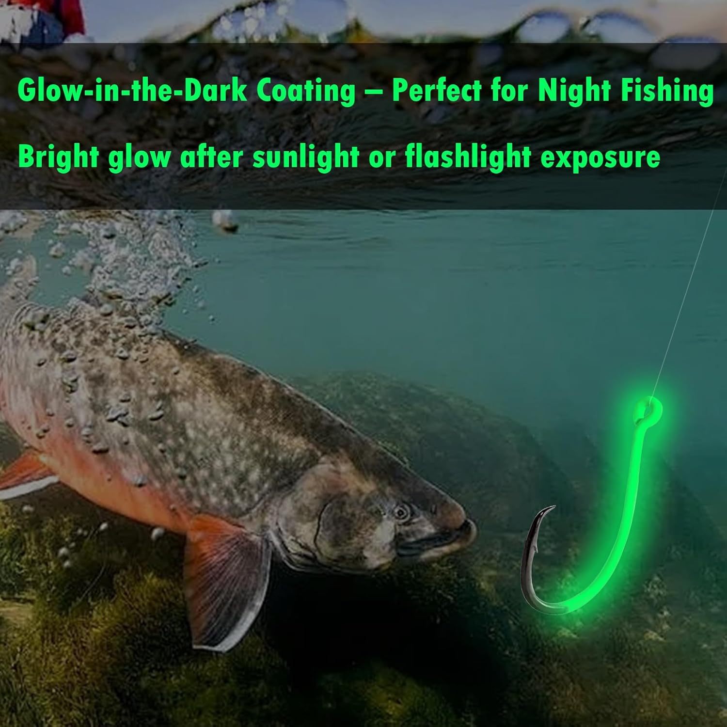 BTI-06B-7385 Sports Circle Hooks Glow in Dark