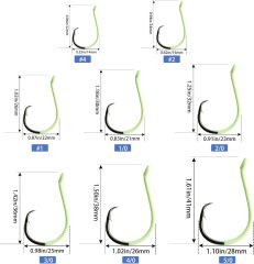 BTI-06B-7385 Sports Circle Hooks Glow in Dark