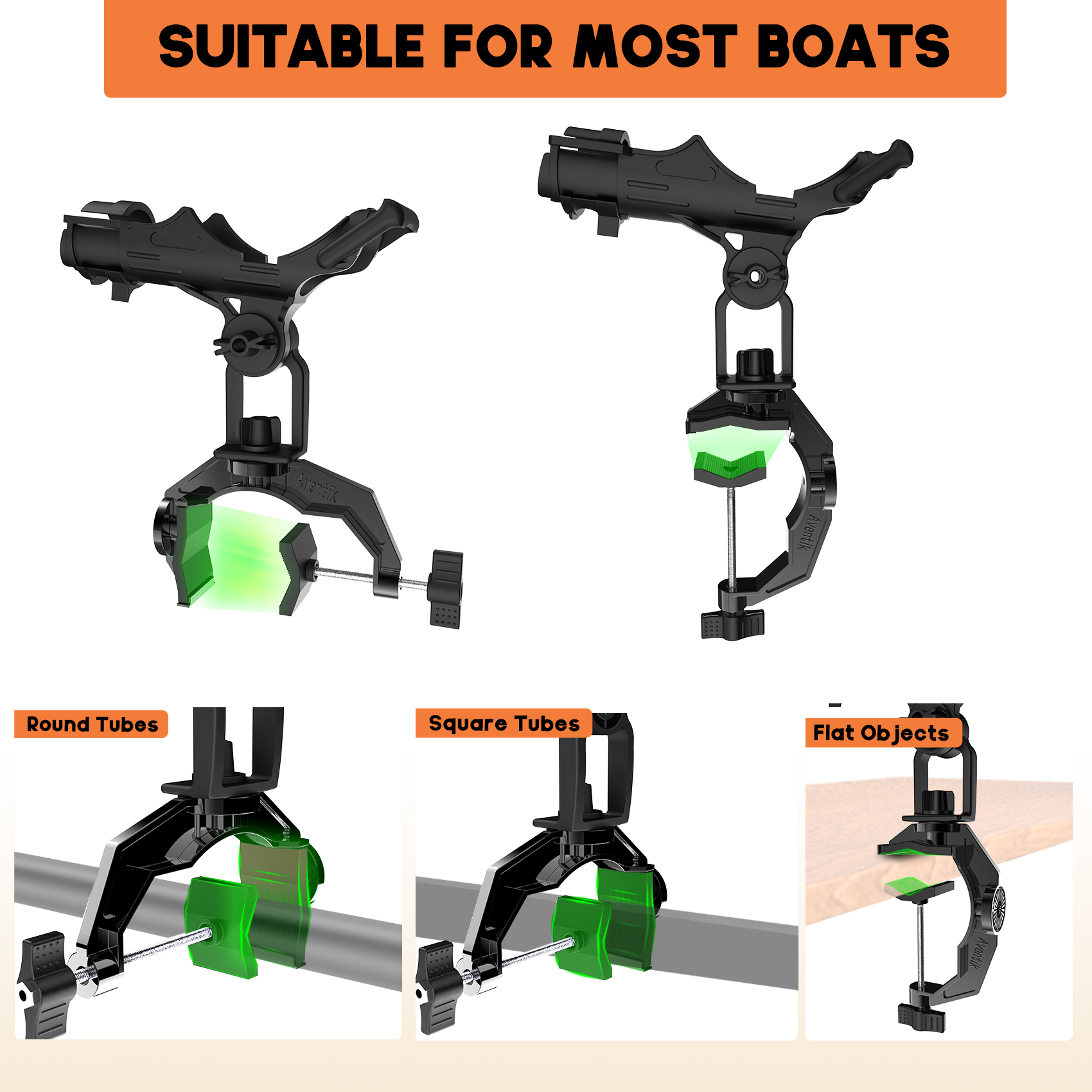 BTI-14A-5004  Rod Holder with Alu Boat Clamping