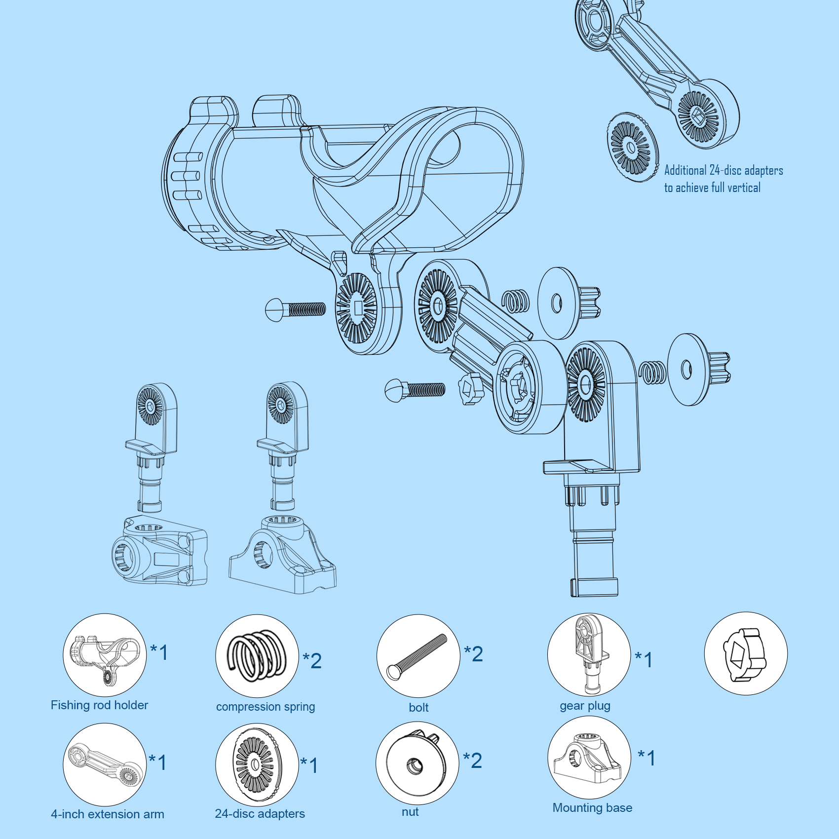 BTI-14A-4001 RHB03-B Rod Holder