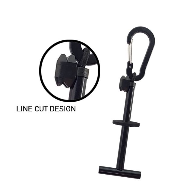 BTI-09E-501P Tippet T Holder with Line Cutter