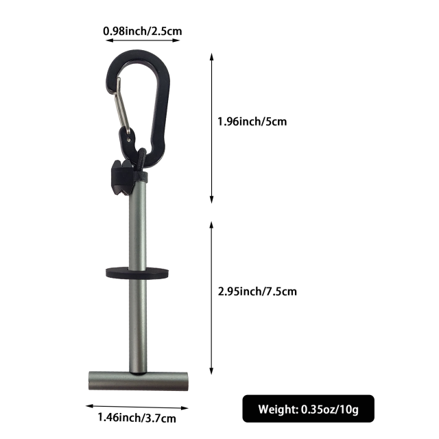 BTI-09E-501P Tippet T Holder with Line Cutter
