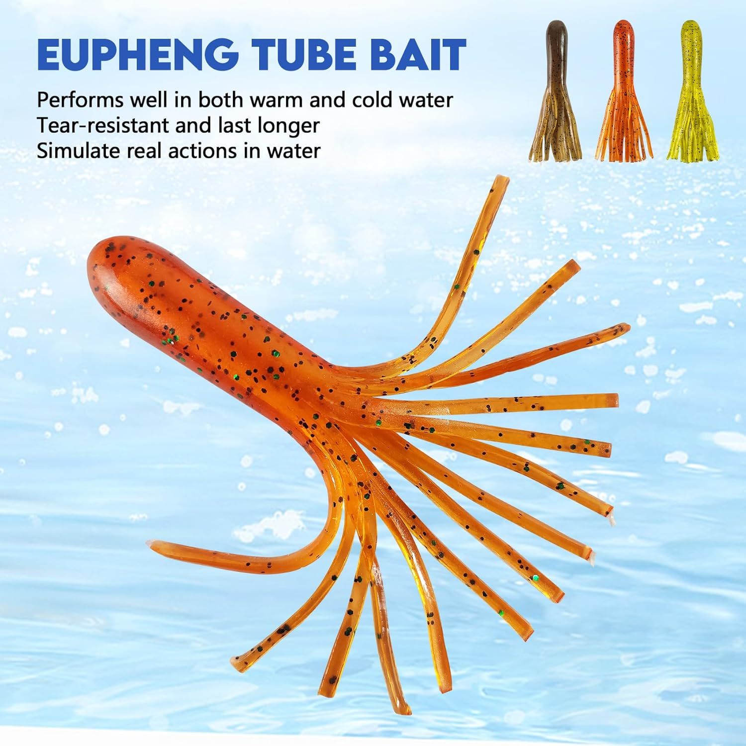 BTI-05D-088 Tube Baits Fishing Kit (With Rattle Jig)