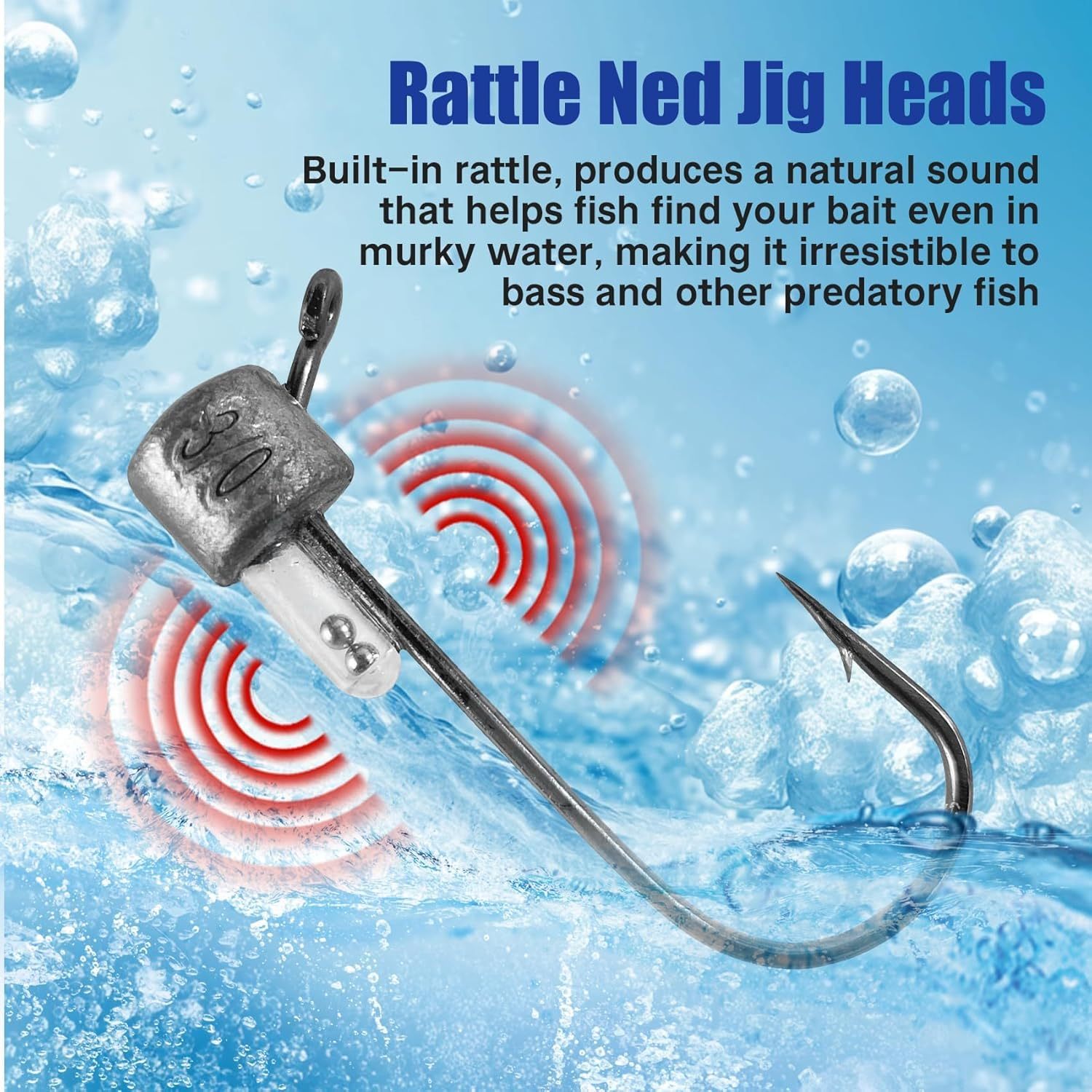BTI-08B-409 Rattle Tube Jig Heads