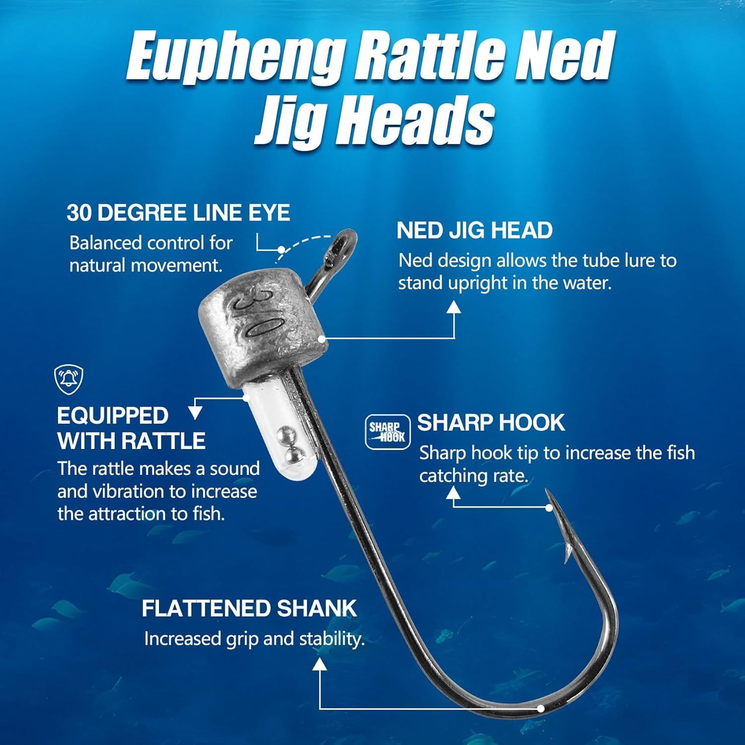 BTI-08B-409 Rattle Tube Jig Heads