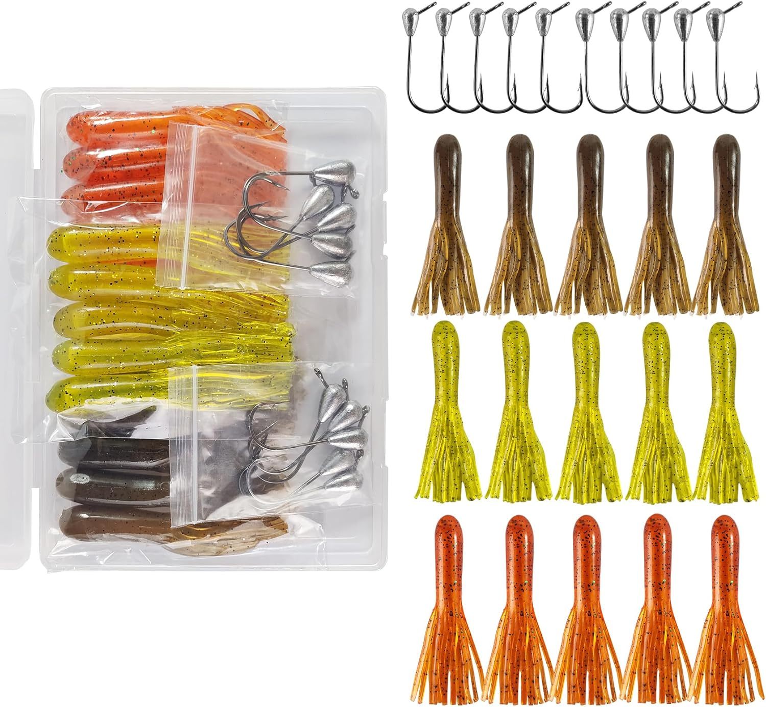 BTI-05D-087 Tube Baits Fishing Kit (With Tube Jig)