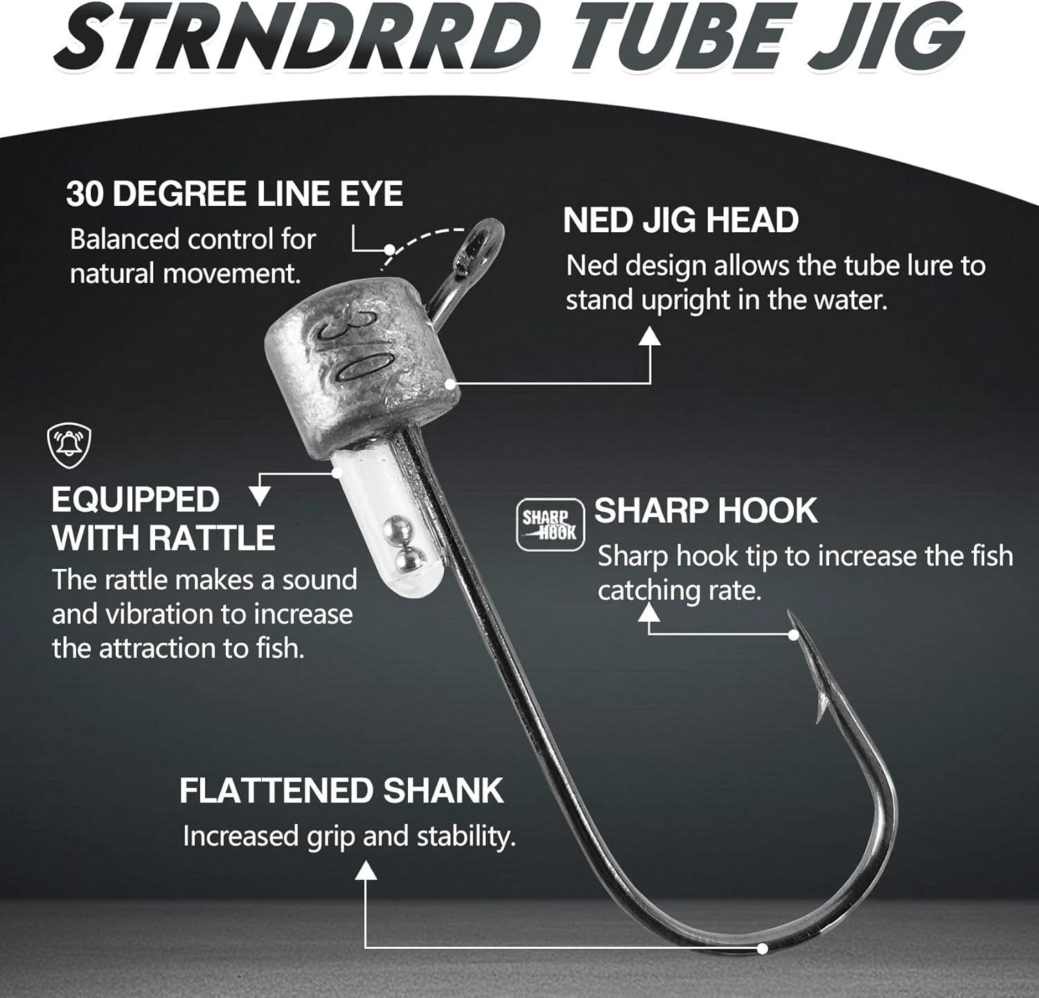BTI-05D-088 Tube Baits Fishing Kit (With Rattle Jig)
