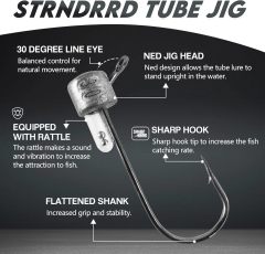 BTI-05D-088 Tube Baits Fishing Kit (With Rattle Jig)