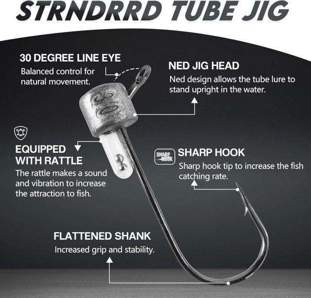 BTI-05D-088 Tube Baits Fishing Kit (With Rattle Jig)