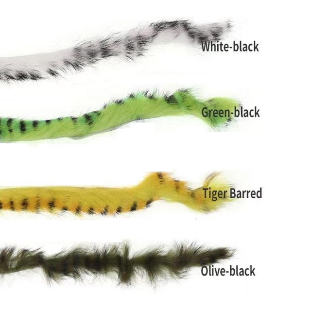 BTI-09D-4008 Black Barred Rabbit Zonker Strips