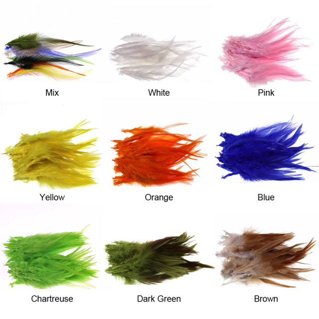 BTI-09D-4029 Natural Rooster Saddle Hackle Feather