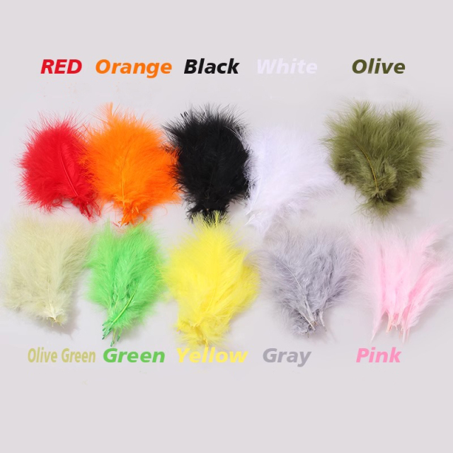 BTI-09D-4026 Turkey Marabou Blood Feather