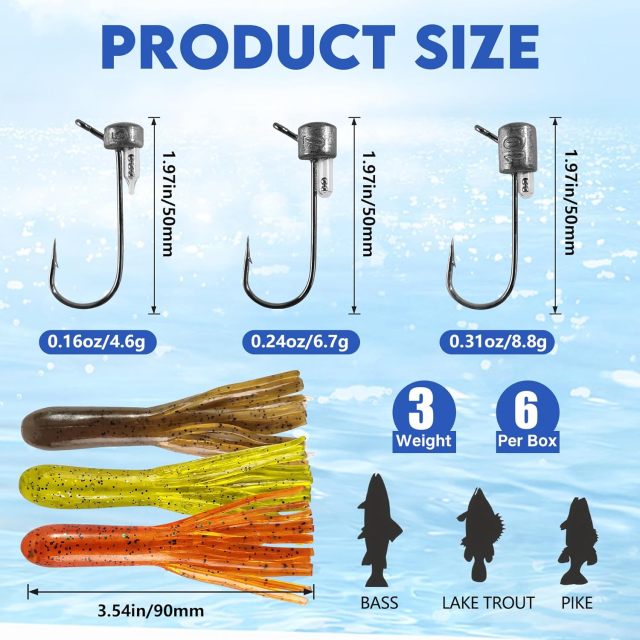 BTI-05D-088 Tube Baits Fishing Kit (With Rattle Jig)