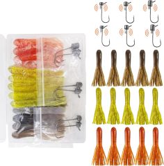 BTI-05D-088 Tube Baits Fishing Kit (With Rattle Jig)
