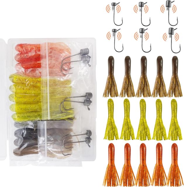 BTI-05D-088 Tube Baits Fishing Kit (With Rattle Jig)