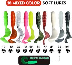 BTI-05D-090 Grub Saltwater Soft Fishing Lures