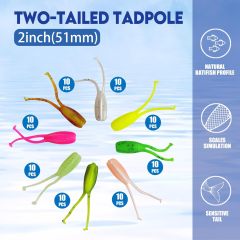 BTI-05D-093 Two-tailed Tadpole Lures