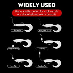 BTI-05D-090 Grub Saltwater Soft Fishing Lures