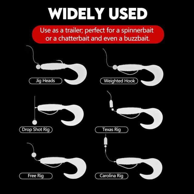 BTI-05D-090 Grub Saltwater Soft Fishing Lures