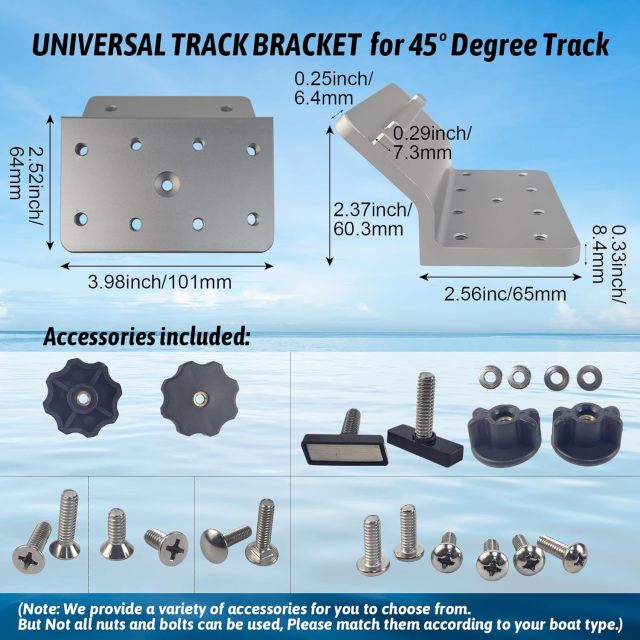 14A200130 BTI-14A-2001 45°Universal Track Aluminum Bracket