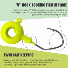 BTI-08B-411 Crappie Jig Heads with Eye Hole