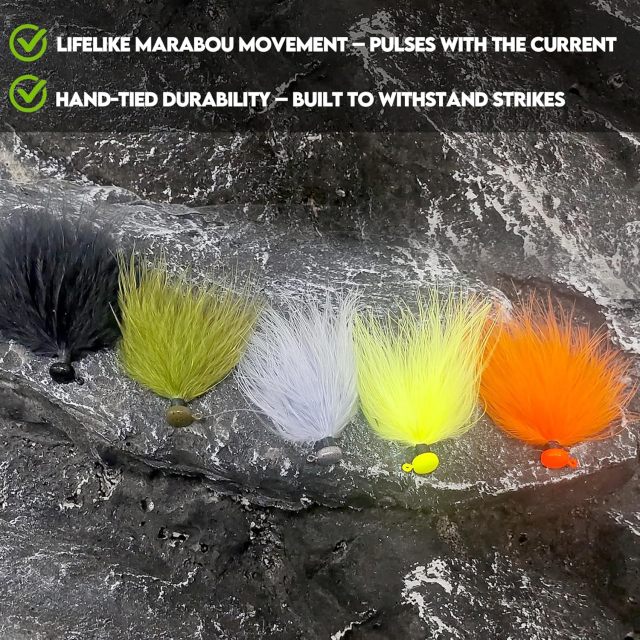 BTI-08B-412 Marabou Jig with Ned Head