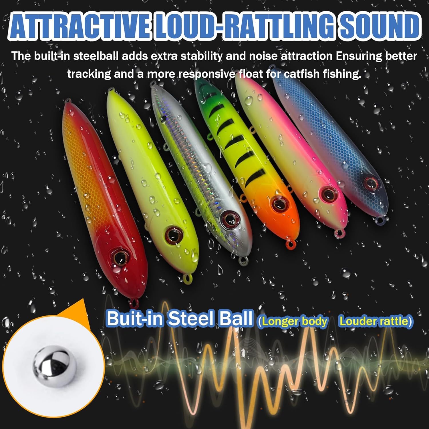 BTI-08B-410 Catfish Rattling Line Float Lure