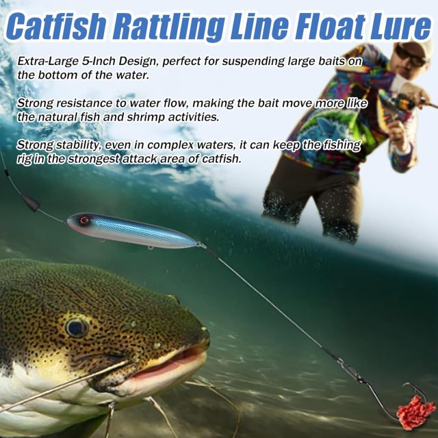 BTI-08B-410 Catfish Rattling Line Float Lure